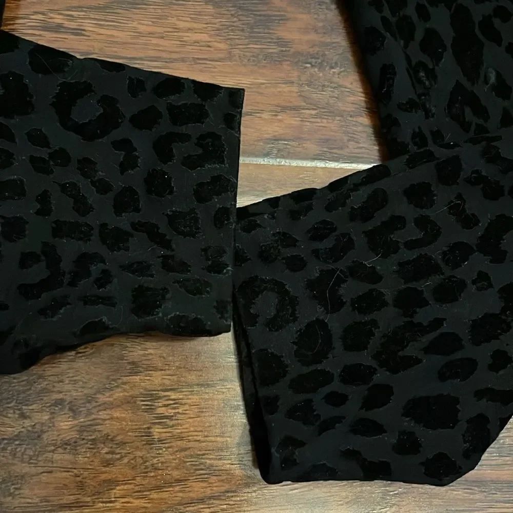 Torrid Pixie Black Leopard Luxe Ponte High Rise Pull On Pants Animal Print - Picture 5 of 14